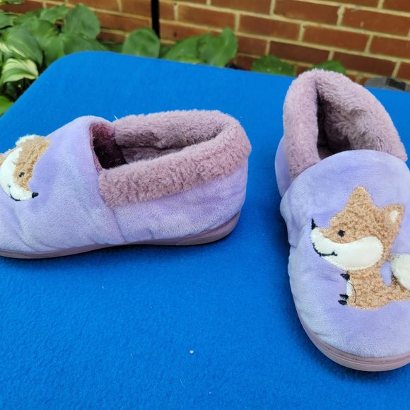 Plush Warm Slippers for Girls Wintex Fauz Fur Lined - Little Girls 13.5-14 - Picture 4 of 4